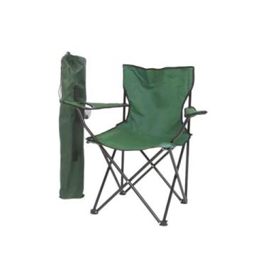 Imagem de Cadeira Pesca Camping Praia com Apoio de Braço e Porta Copos - Bruartt