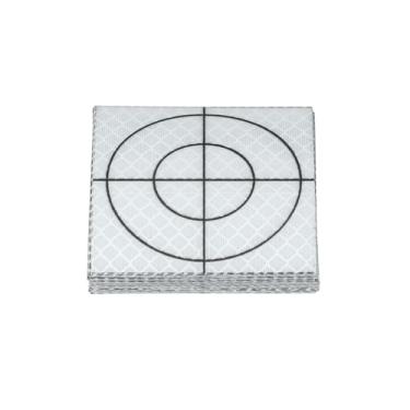 Imagem de PATIKIL Folhas refletoras de pesquisa 60 x 60 mm, 12 peças de folhas de alvo refletivas autoadesivas fita de marcação de alvo para total de estações Check Shots Monitoramento de miras traseiras