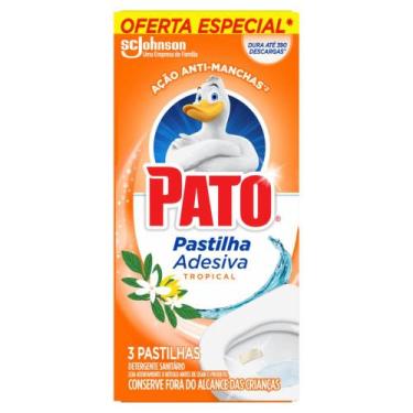 Imagem de Detergente Sanitário Pato Tropical Pastilha Adesiva com 3 un