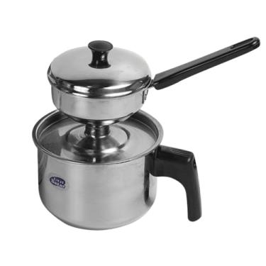 Imagem de Cuscuzeira Individual para Fogão Elétrico, FOGAO POR INDUCAO e Gás, Aço Inox, Peitinho de Moça Paulista, COMPATIVEL com Indução