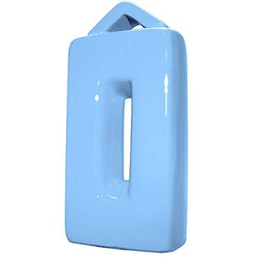 Imagem de Letra Ô Decorativa Com Acento Ceramicas Pegorin Azul Bebe