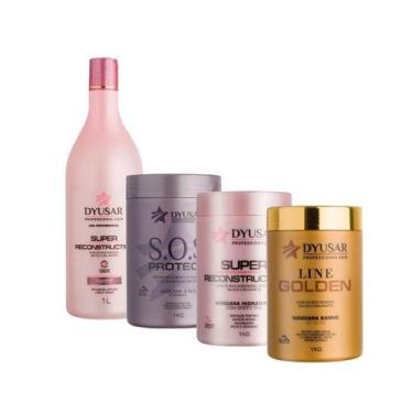 Imagem de Kit Shampoo Super Reconstrução 1L + Máscaras 1kg - Dyusar - Dyusar Cos