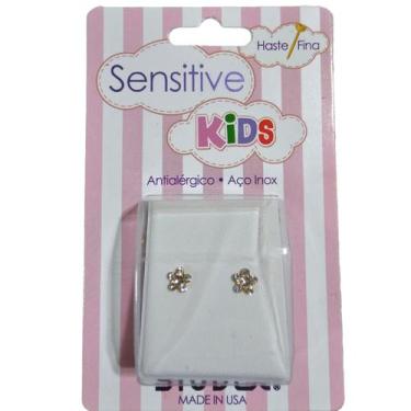 Imagem de Brinco Studex Sensitive Kids Daisy Cristal SK6004y, Dourado