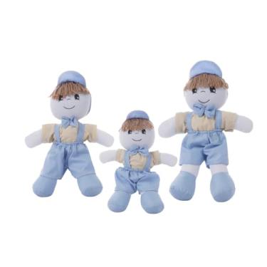 Imagem de Kit Trio Boneca Pano Bella Para Nicho Decoração Bebê Festa (Azul)