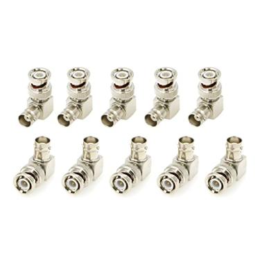 Imagem de Alvin's Creativity Conectores Bnc De Ângulo Reto Alvins, Adaptador De 90 Graus, Conector Macho Para Fêmea Para Cabo Bnc Sdi Hd 12G, Cabo De Extensão Para Câmeras De Segurança, 10 Peças