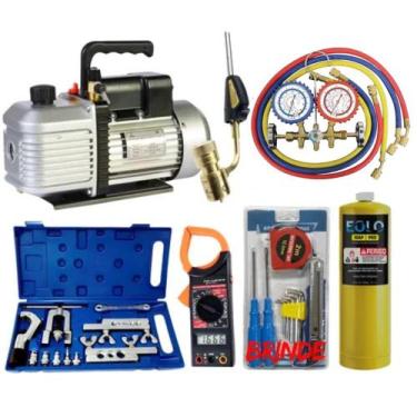Imagem de Kit Refrigeração Bomba De Vácuo Ferramentas - Refrigeração Catavento