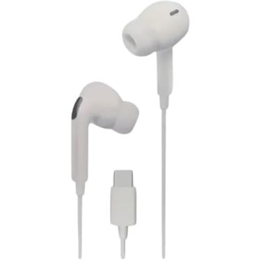 Imagem de Fone de Ouvido com Fio Premium Tipo-C, 6ª Geração, Som Balanceado, Anti-Ruído (99,15%), Branco – Compatível com Smartphones, Tablets, Notebooks e Dispositivos USB-C.