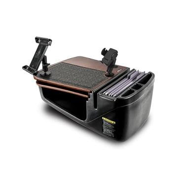 Imagem de AutoExec Mesa de carro AE-GMCD-PM-TAB-21M GripMaster para sua estação de trabalho e escritório móvel, mogno com suporte para telefone e tablet