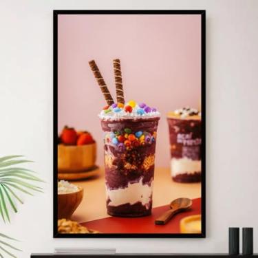 Imagem de Genérico, Quadro Açai Morango Banana Doce Decorativo A3 35x45cm