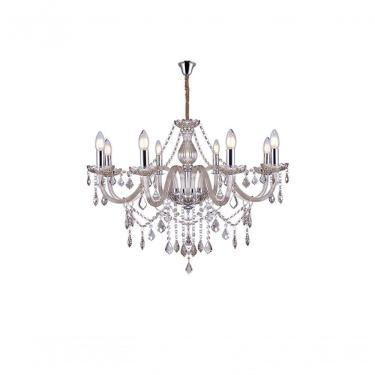 Imagem de Lustre Glam Maria Tereza Champanhe 8 Braços E14 Taschibra