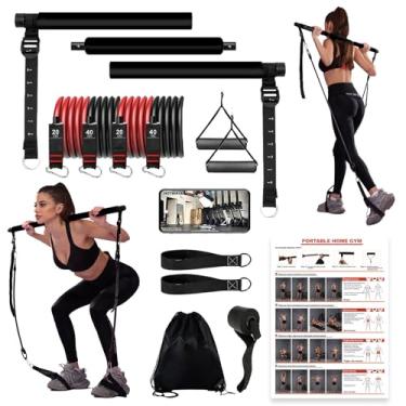 Imagem de OSCILLATING SLIM Kit De Barras Pilates Ultimate. Diversos Equipamentos Fitness Com Faixas Resistência, Rolos Abdominais. Para Treinamento Força Do Core. Máquina Agachamento Homens E Mulheres. Academ