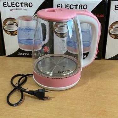 Imagem de Chaleira elétrica de vidro Rosa Jarra Elétrica 110v ou 220v - ELECTRO,