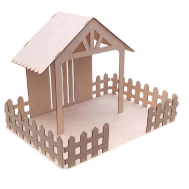 Imagem de Manjedoura para Presépio de Natal em MDF cru 36cm Casinha, Decoração de Natal