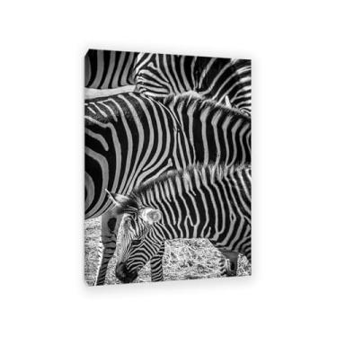 Imagem de SDYJ6GSW Imagens de animais em preto e branco para decoração de parede, rebanho de zebra, animais pretos e brancos, impressão de imagem de cavalo, pintura de arte de parede, zebra, decoração de parede