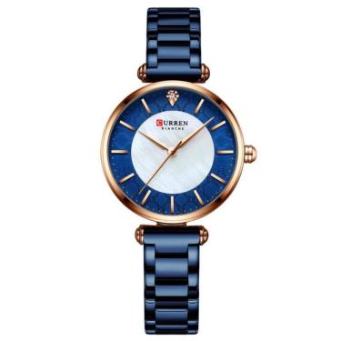 Imagem de Relógio Feminino elegante quartzo fino Strass com aço inoxidável moda casual