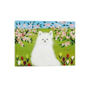 Imagem de Animais Pinturas Famosas Arte Parede-Fotos Lona para Sala de Estar-Gato branco-Pôster e Imprimir Decoração 20x25cm8x10in Tela Embrulhada