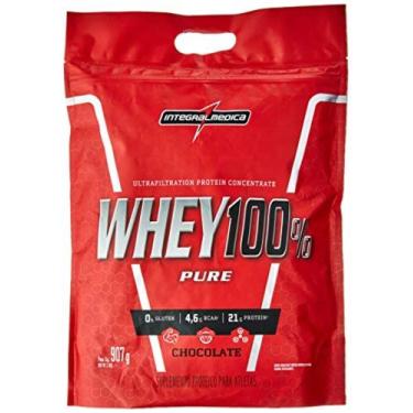 Imagem de Whey 100% pure 907g refil integralmedica, choco maltado