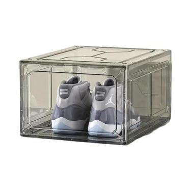Imagem de Caixa De Sapatos Transparente De Plástico Rígido De Seis Lados, Anti-o