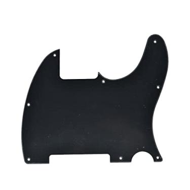 Imagem de KAISH 8 furos Tele palheta de guitarra em branco Pickguard Tele Pick Guard placa de arranhões para Telecaster Esquire preto fosco 1 camada