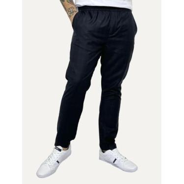 Imagem de Calça John John Masculina Xadrez Nicolas Blue Azul Marinho, XL/GG