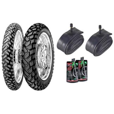 Imagem de Pneu 90/90-21 + 120/80-18 Enduro 3 Metzeler +camara + selante pneu Xtire