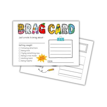 Imagem de Cartões de Brag para estudantes para professores pacote com 30 cartões postais de 10 x 15 cm para levar notas para casa Enviar para os pais Mail Love It About It Card Classroom Elementary