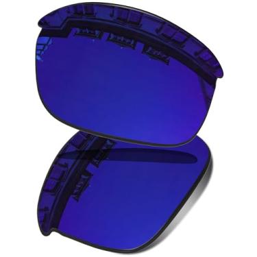 Imagem de Vonxyz Lentes de substituição para óculos de sol Oakley Flak Jacket – Sapphire MirrorCoat Polarizadas