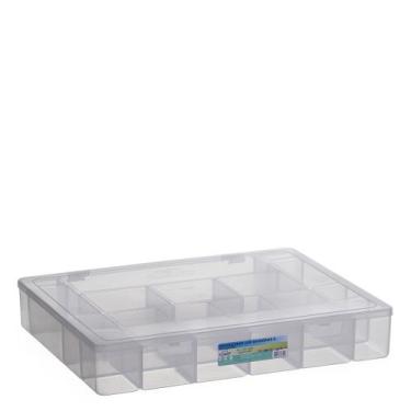 Imagem de Caixa 20 Divisórias Plástico Transparente Jóias Anel Brincos Nail Art 