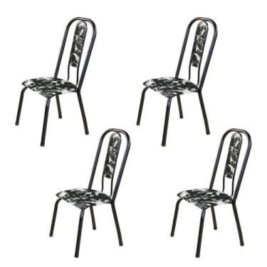 Imagem de Kit com 04 Cadeiras para Sala de Jantar Fortaleza - Tubulares Gol