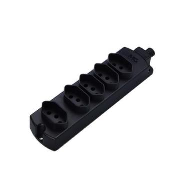 Imagem de Tomada Múltipla 5 Tomadas 10A Preta Bivolt Margirius