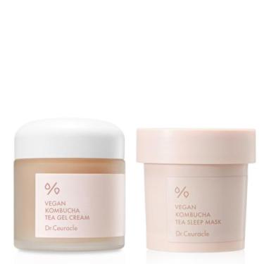 Imagem de Conjunto de 2 cremes de gel de chá de kombuchá vegano e máscara para d
