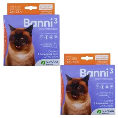 Imagem de Kit 2 Caixas C/ 6 Flaconetes Banni 2,6 A 7,5kg Sarna Pulga