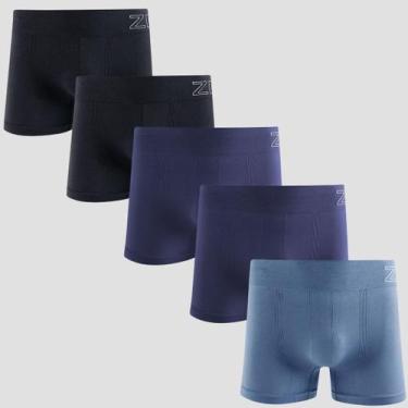 Imagem de Kit 5 Cuecas Boxer Zee Rucci Masculina Microfibra Poliamida - Zee Rucc