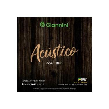 Imagem de Encordoamento Cavaquinho Leve Giannini Acustico 65/35 Gescla