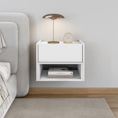 Imagem de Mesa de Cabeceira Suspensa 1 Gaveta Florença Casa D