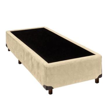 Imagem de Cama Box Solteiro Simples Perola Nature 78x188
