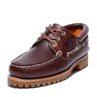 Imagem de Timberland Sapato masculino clássico com três olhos, Couro liso bordô, 7