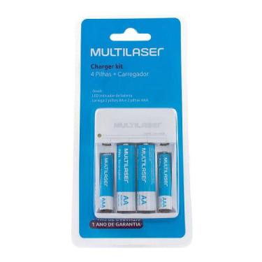Imagem de Carregador de Pilhas Multilaser para Pilhas AA/AAA com 4 Pilhas Inclus