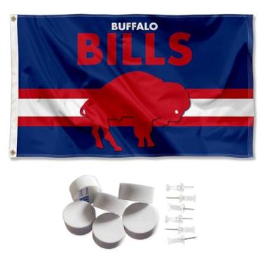 Imagem de Buffalo Bills – Faixa retrô vintage e tapetes de parede para tapeçaria