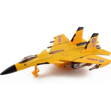 Imagem de Aviões modelo de avião de brinquedo Alloy Pull Back Fighter para menin