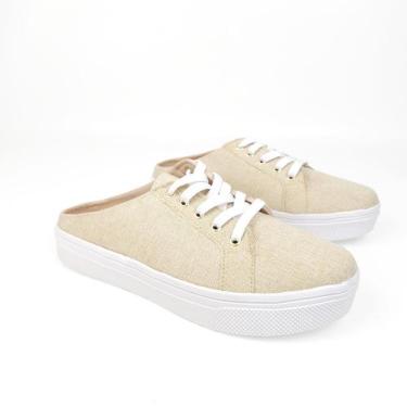 Imagem de Tênis Feminino Mule Babuche Calce Fácil - Tulip Shoes, Juta, 36