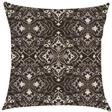 Imagem de Capa de Almofada Oásis Marrom Impermeável 43x43cm - Karsten