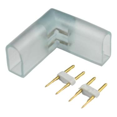 Imagem de Conector Emenda Curva 90° Mangueira Led Neon 110/220v 2 Pino