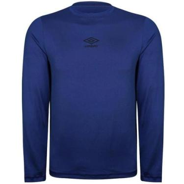 Imagem de Camisa Térmica Diamond Touch Ml Umbro Masculina, Marinho, P, Masculino