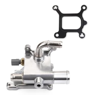 Imagem de MITZONE Conjunto de saída de água da carcaça do termostato de refrigeração do motor compatível com Mazda 3/5/6/CX-7 2.0L 2.5L 2006-2015