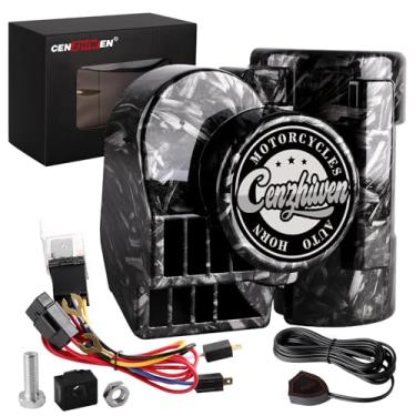 Imagem de Buzina pneumática para caminhões, buzina compacta de trem elétrico de caracol, buzina de carro super alto-falante de 12V 150db com chicote de fiação e é aplicável a qualquer veículo, caminhão,