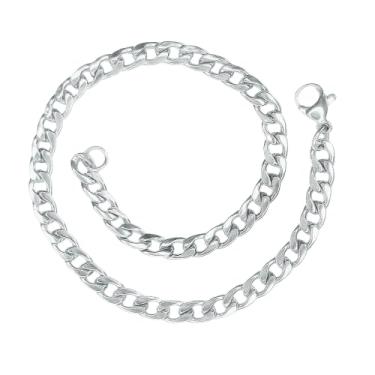 Imagem de Pulseira Masculina Fina em Aço Inoxidável, 22cm, Cores Prata, Ouro e Onix (Prata)