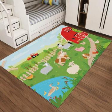 Imagem de Tapete Infantil 1,00x1,35 Antiderrapante Perfeito para Decoração de Qu