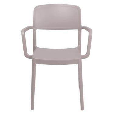 Imagem de Cadeira Tramontina Marta Em Polipropileno Camurça Com Braços