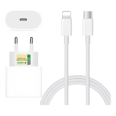 Imagem de Carregador com Cabo Compatível com iPhone 8 Plus, X, XR, 11, 12, 13 e 